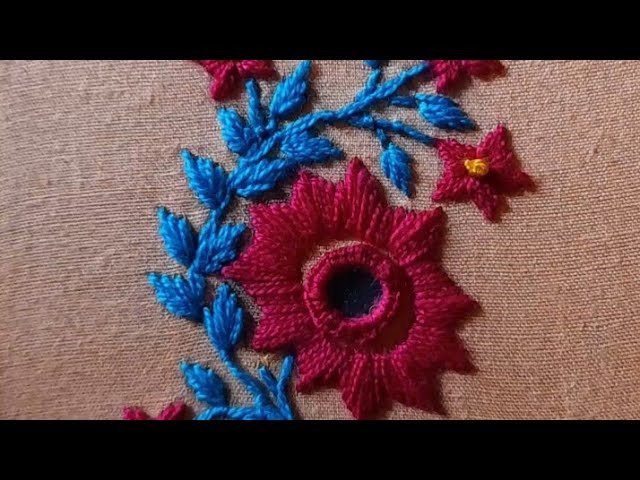 Hand Embroidery: Embroidery With Sewing Thread - Bouquet Embroidery -  Needle Work 