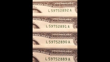 US Consecutive Serial Numbers - Valuable?  United States $2 Bills - Not Valuable!