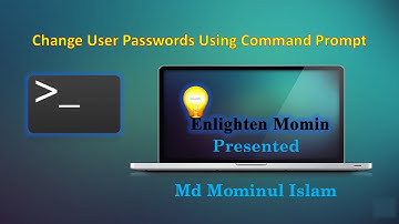 Change User Passwords Using The Net User Command  Bangla  ||| Enlighten Momin