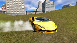 Extreme Car Driving Racing 3D * Yellow Car  Lamborghini huracan in Amazon Axesinmotion Not original screenshot 3