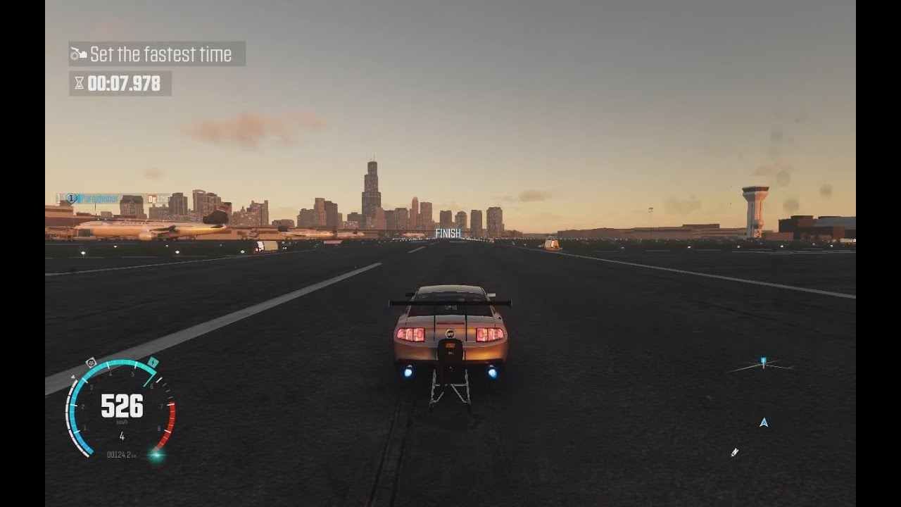 The Crew Wild Run - Chicago Airport Drag Trial with all cars at level ...