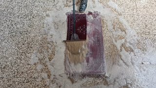 Washing carpet stained with mud! Satisfying ASMR Carpet Cleaning.