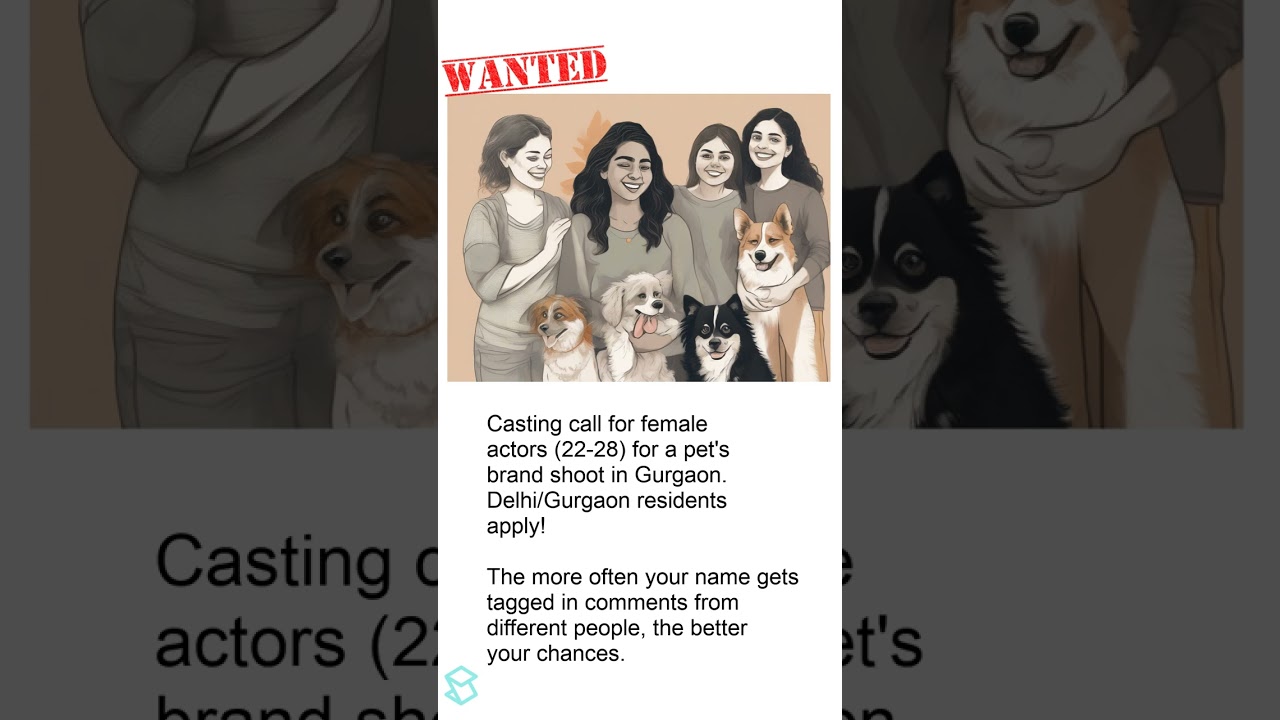 Now Casting: Female Actor for Pet Brand