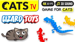 CAT TV - Crazy lizard toy 🦎🙀🎶 Game for cats 📺😻 4K (60FPS) by CATS TV - Game for Cats 20,309 views 4 months ago 3 hours