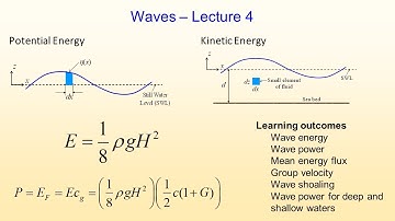 Wave energy and Wave power. Wave power for deep and shallow waters