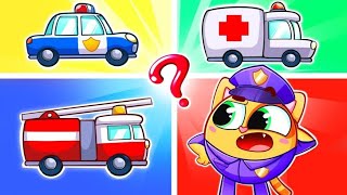 Policeman Drives Police Car Song 🚓 🚑 🚒 | Professions + More Best Kids Songs by Baby Zoo Story