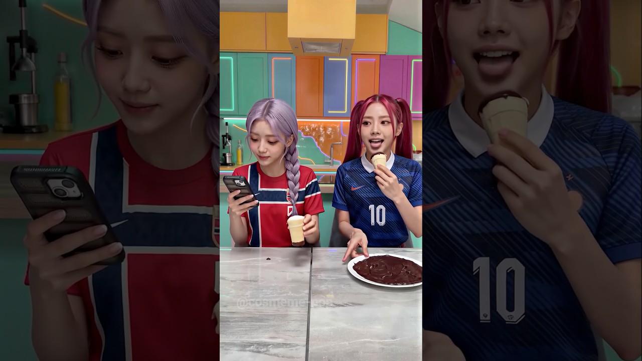 She Understood the Dip, Not the Eating Part 🍦😭  #kpop #parody #meme