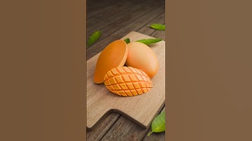 3D modeling a Mango, what should I model next?  #blender3d #3dart #3d #fruit #art #comments