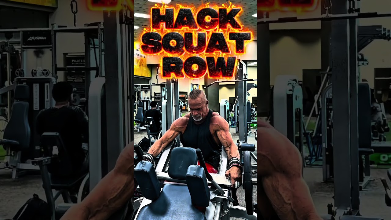 HACK SQUAT ROW FOR BACK THICKNESS #workout #motivation #muscle #workouttips #BACK
