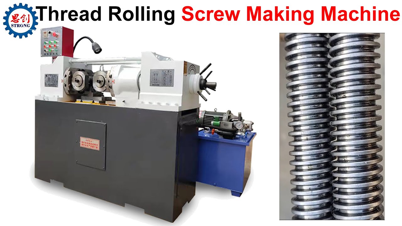Screw Making Operation Steps Of Thread Rolling Screw Making Machine - YouTube