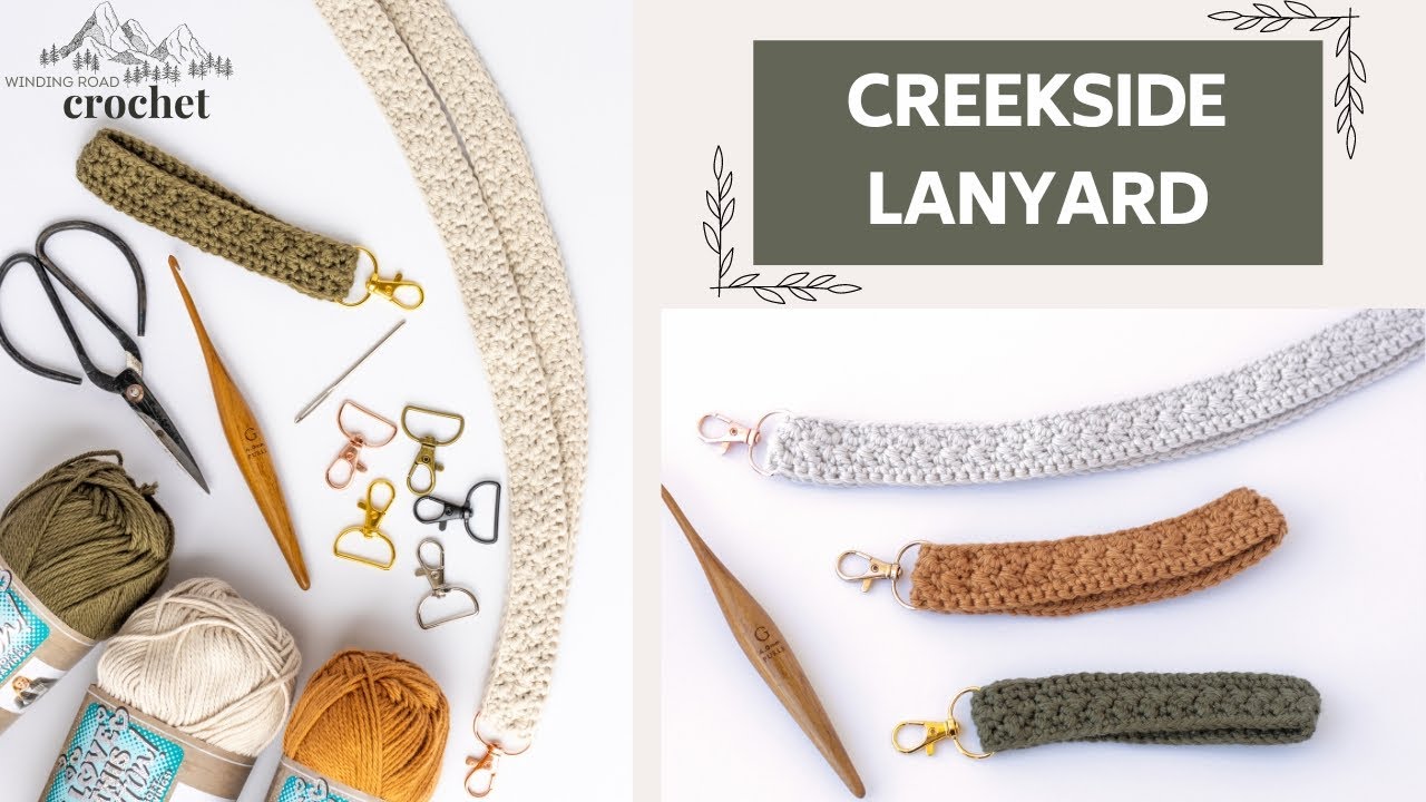 CROCHET LANYARD | Quick and Easy | Crochet Project for Beginners by Winding Road Crochet