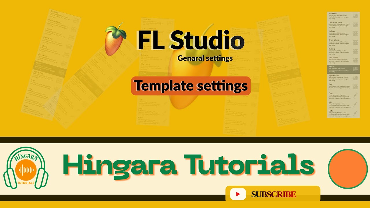 FL Studio Template Settings  in kannada || fl studio settings
