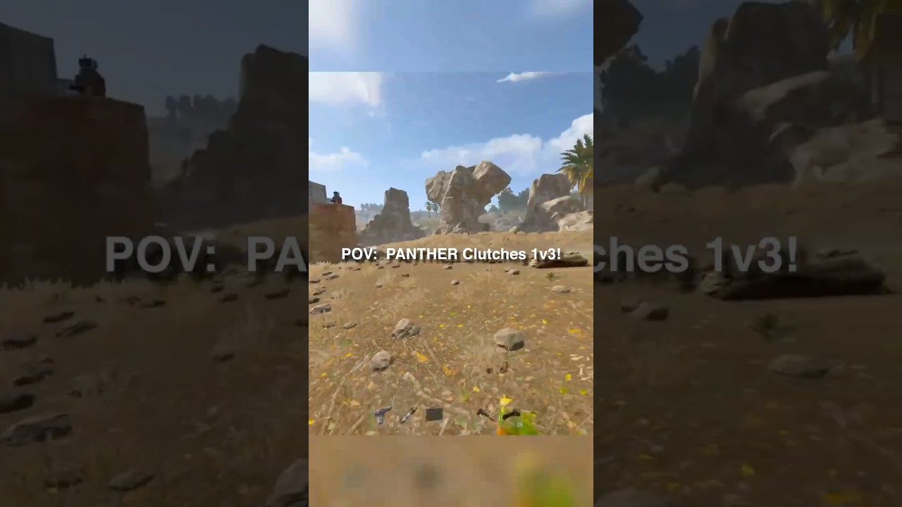 POV: PANTHER Clutches a 1v3! 💆‍♂️ #rust #rustsolo