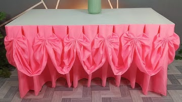 BOX PLEATS WITH BUTTERFLY DESIGN TABLE SKIRTING  #TUTORIAL #TABLESKIRTING