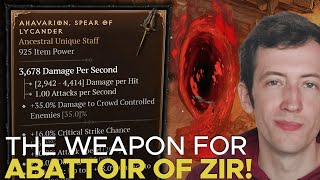 Diablo 4 - The Miracle Weapon for Abattoir of Zir