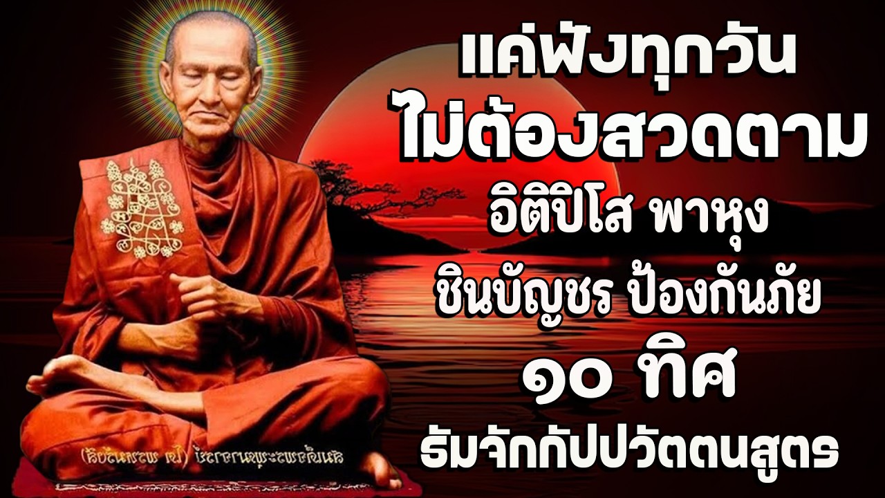 อิติปิโส พาหุง ชินบัญชร ป้องกันภัย ๑๐ ทิศ 🙏 มหาเมตตาใหญ่ ยอดพระกัณฑ์ไตรปิฎก ธัมจักกัปปวัตตนสูตร