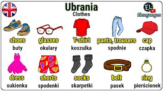 Ubrania po angielsku - Clothes in English vocabulary - Ciuchy angielski