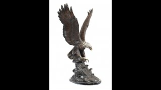 Large Bronze Eagle Statue American Golden Eagles