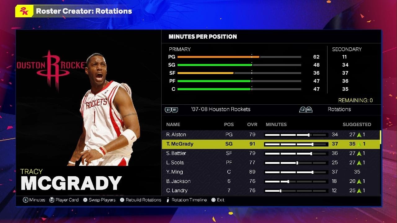 NBA 2K25: Houston Rockets 2007-08 classic team - YouTube