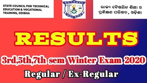 Results of Diploma 3rd/5th Sem Regular/Ex- Regular Winter Exam-2020 | How to Check |SCTE&VT,ODISHA