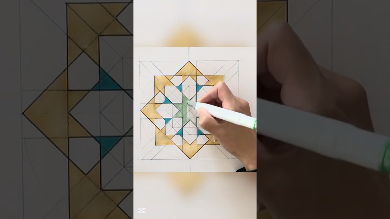Easy Geometric Pattern With A Ruler And A Compass 