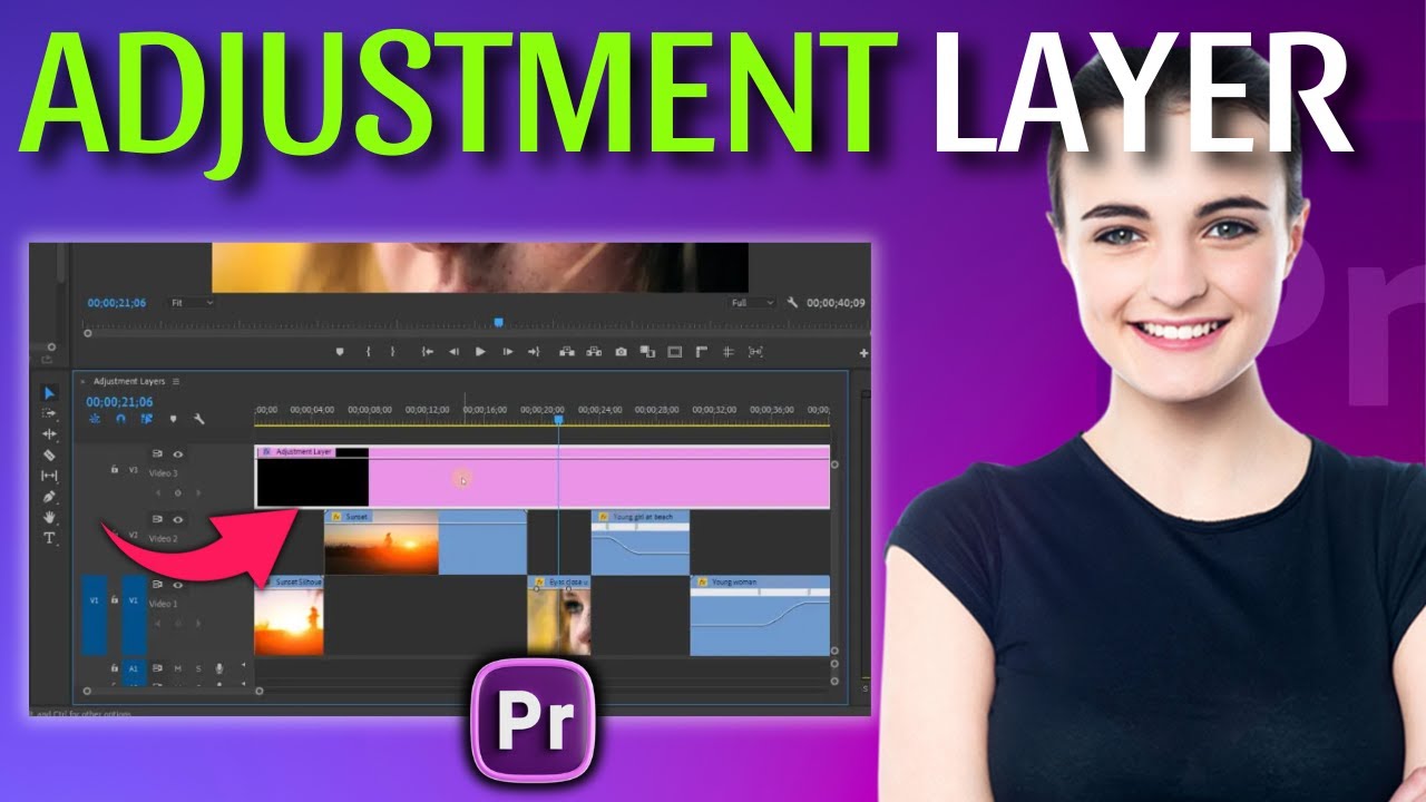 How to add an adjustment layer in Premiere Pro - YouTube