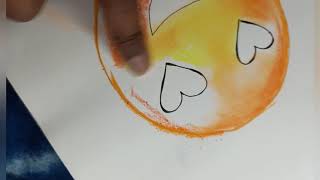 How to draw cute Emoji/cute emoji drawing using soft pastels for kids/ emoji drawing for kids screenshot 5