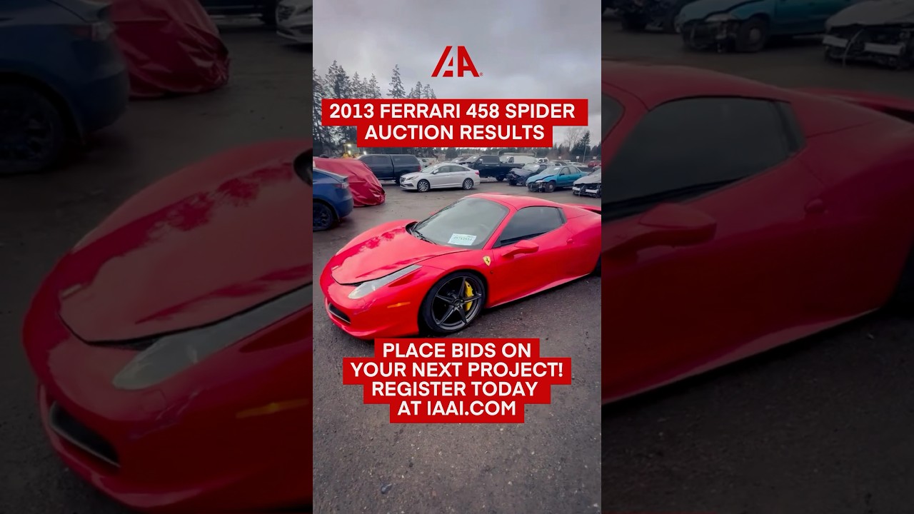 Did they get a good deal on the 2013 Ferrari 458 Spider? ONE BID won it all  