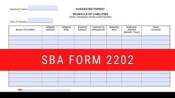 How To Complete SBA Form 2202 - Quick & Easy