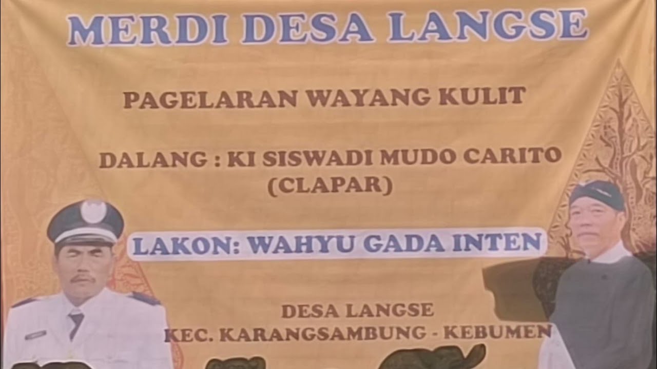 wahyu gada inten wayang kulit dalang ki siswadi mudo carito clapar karanggayam kebumen