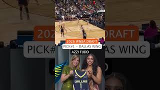With the 1st pick of the 2026 WNBA Draft, Dallas selected Azzi Fudd  #wnba #wbb #basketball