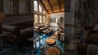 Luxury River Epoxy Floor Transformation | Unreal 3D Water Floor Design #timelapse #bestluxury