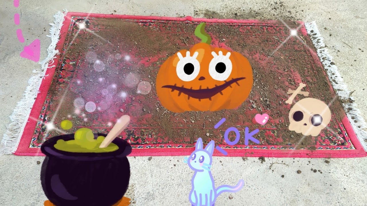 Disgusting smelly carpet cleaning satisfying rug cleaning ASMR 