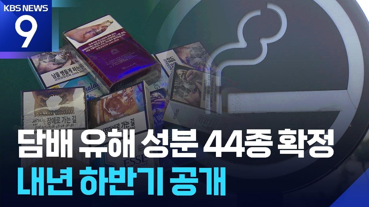 담배 유해성분 검사 44종 확정…내년부터 공개 [9시 뉴스] / KBS  2025.11.13.
