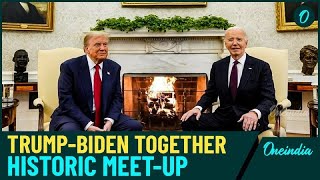  Trump Inside White House  Joe Biden Meets Trump Shakes Hands  Dramatic Us Moment