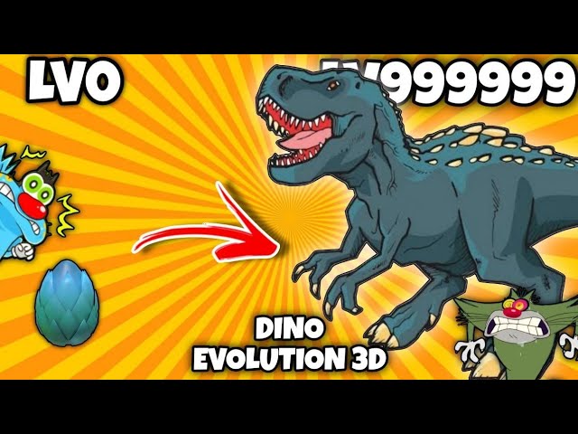 Oggy Becomes T-Rex in Dino Evolution 3D Game, With Jack and Shinchan