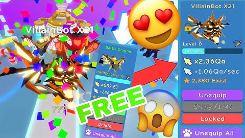 Crafting HeroBot X19 in Clicker Simulator (Free *Shiny* Battle Dragon)