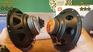 NORAUTO HP-165X vs JBL STAGE 1 (621). PRIMERAS IMPRESIONES/UNBOXING.