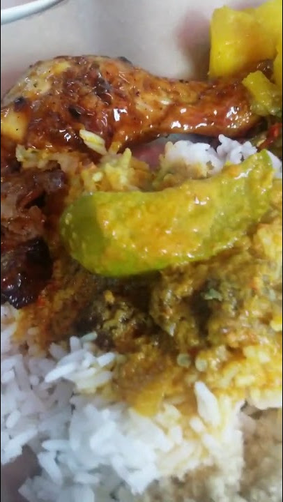 Nasi kukus ayam goreng berempah/Nasi putih ayam & daging bakar madu lazatt/#shortvideo
