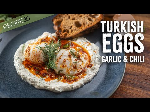 Dreamy Turkish Garlic  Chili Eggs - Easy Breakfast!