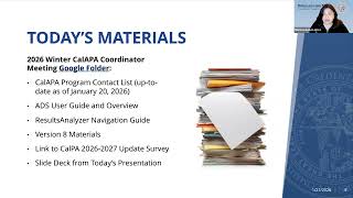 CalAPA Winter Coordinator Meeting (January 2026)