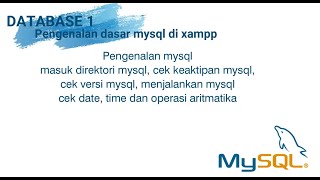 Database  SQL (Tutorial 1) : Pengenalan MYSQL di XAMPP