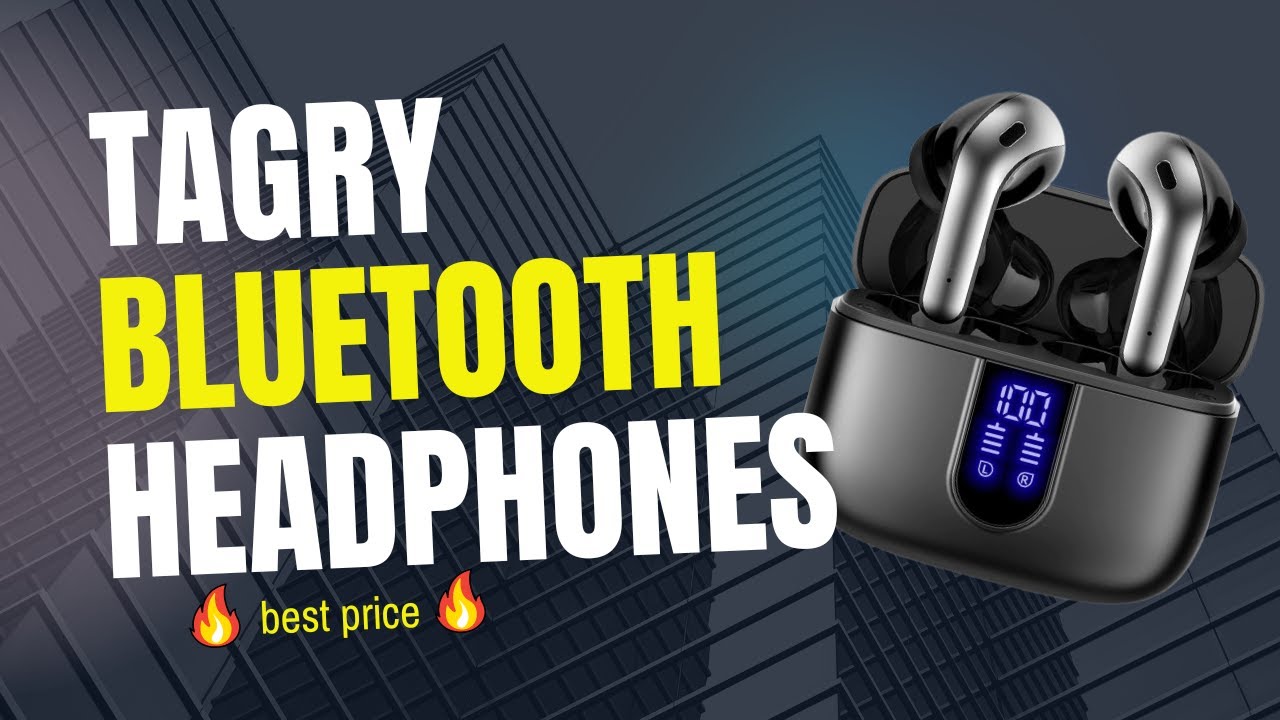TAGRY Bluetooth Headphones True Wireless Earbuds 60H Playback LED Power Display Earphones