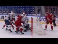 Zaitsev bats puck out of mid-air to save a goal