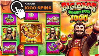 1000 SPINS On BIG BASS HALLOWEEN SPLASH 1000 SLOT!!