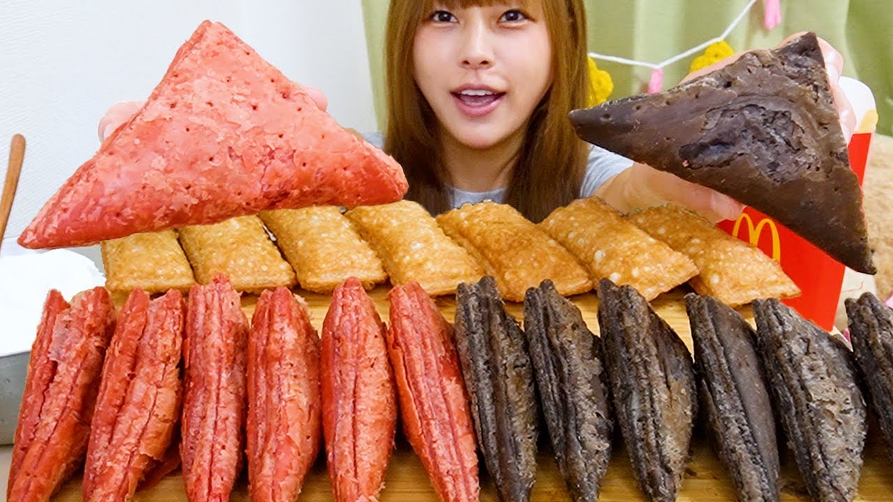 【大食い】三角チョコパイと生クリーム