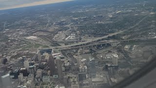 Viewing Cleveland from an Airplane: Downtown and West Side