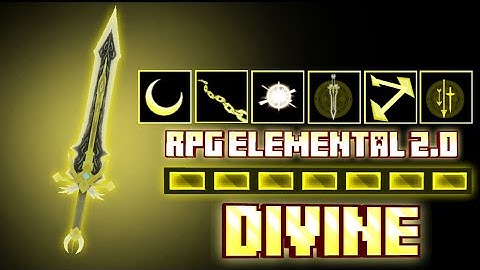 RPG Elemental Weapon 2.0 Addon MCPE 1.21.30 | Divine Sword