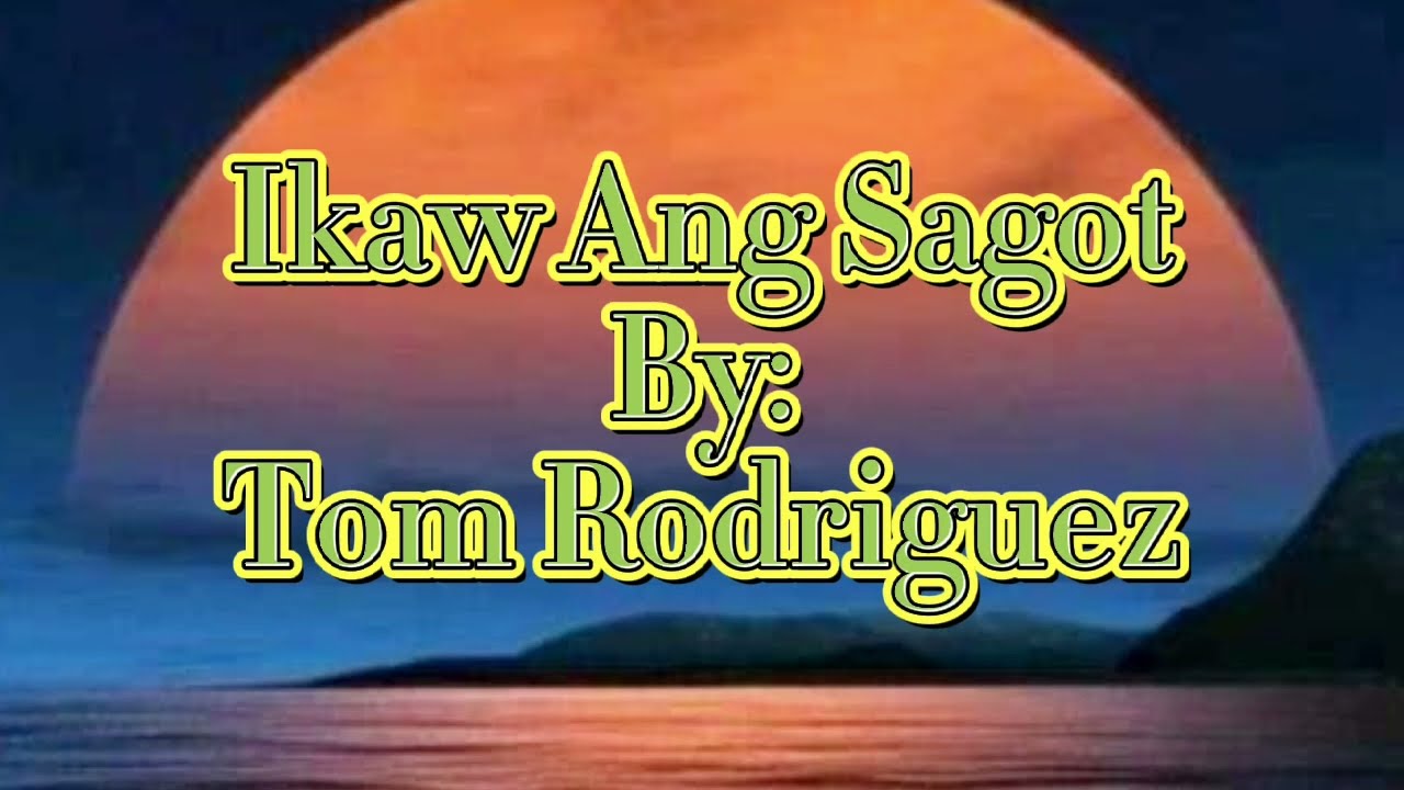 Ikaw Ang Sagot~ Tom Rodriguez (Karaoke Version)