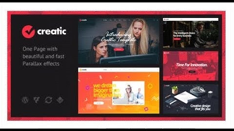 Creatic - One Page Creative Parallax WordPress Theme | Themeforest Templates